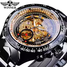 Winner Mechanical Sport Design Bezel Fashion Watch Mens Watches Top Brand Luxury Montre Homme Clock Men Automatic Skeleton Watch