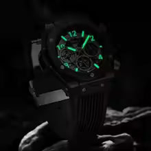 CHENXI Fashion Silicone Chronograph Watch Men Multifunctional Cool Luminous Quartz Starry Lunar Phases Timing Sport Wristwatches