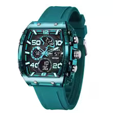 SMAEL Brand 8109 New electronic watch fashion square dual display waterproof luminous Multi-color For Men