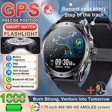 2025 New 1000mAh Large Battery GPS Outdoor Sports Smart Watch Men Compass BT Call Health Monitoring 10ATM Waterproof Smartwatch